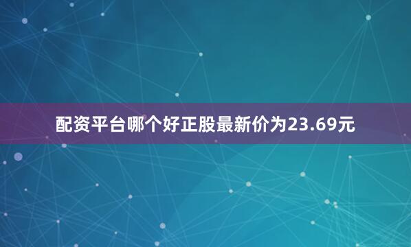 配资平台哪个好正股最新价为23.69元