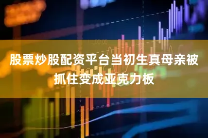 股票炒股配资平台当初生真母亲被抓住变成亚克力板